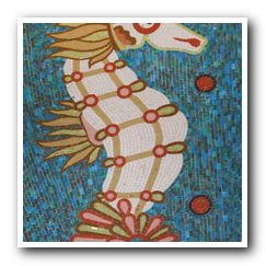 Мозаичное панно - «Морской конёк»